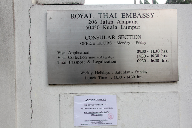 How to get a Thai visa in Kuala Lumpur