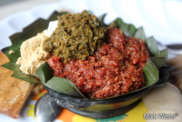 Kitfo - raw beef with spices