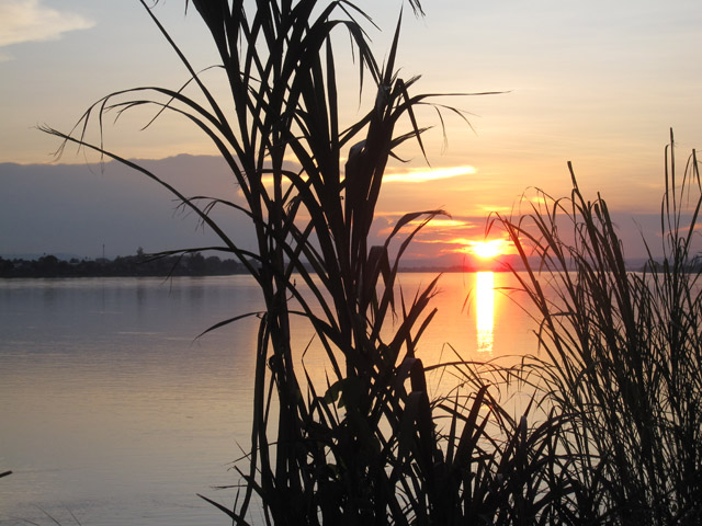 Mekong Sunset in Vientiane Laos