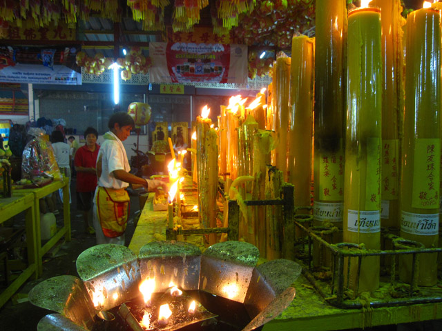 Candles at the festival