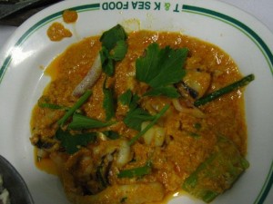 thai egg and squid curry