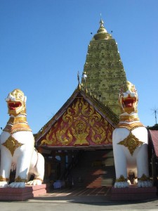 wat mon temple sangkhlaburi thailand