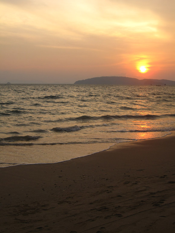 sunset in krabi thailand