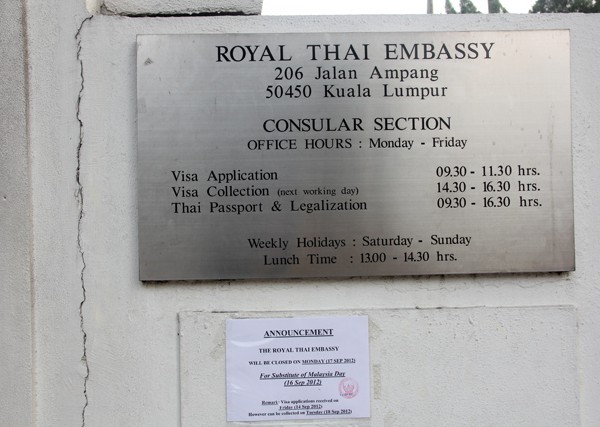 How to get a Thai visa in Kuala Lumpur