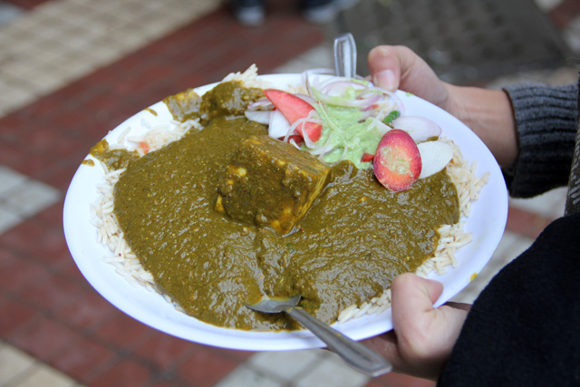 Palak Paneer plate