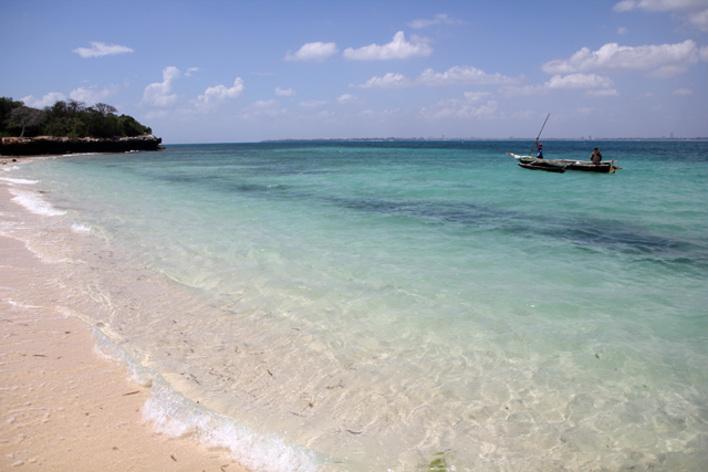 About to take a swim at Bongoyo Island, Dar Es Salaam, Tanzania