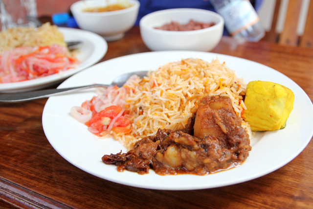 Biryani rice with fish, but I should have ordered the full fish