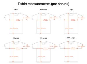 T-shirt measurements
