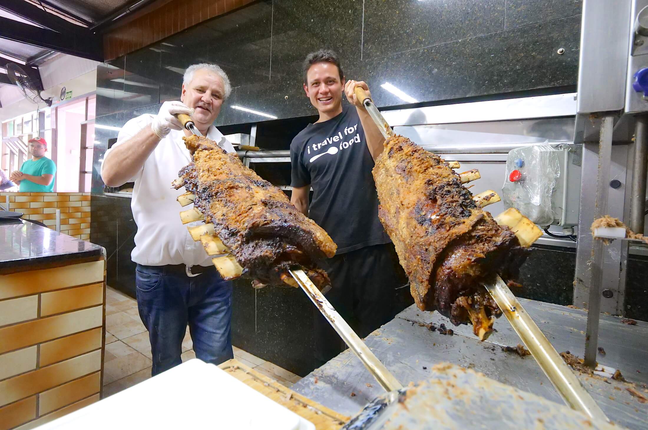 Come to visit this amazing man, tending to his beautiful sides of ribs for over 40 years.