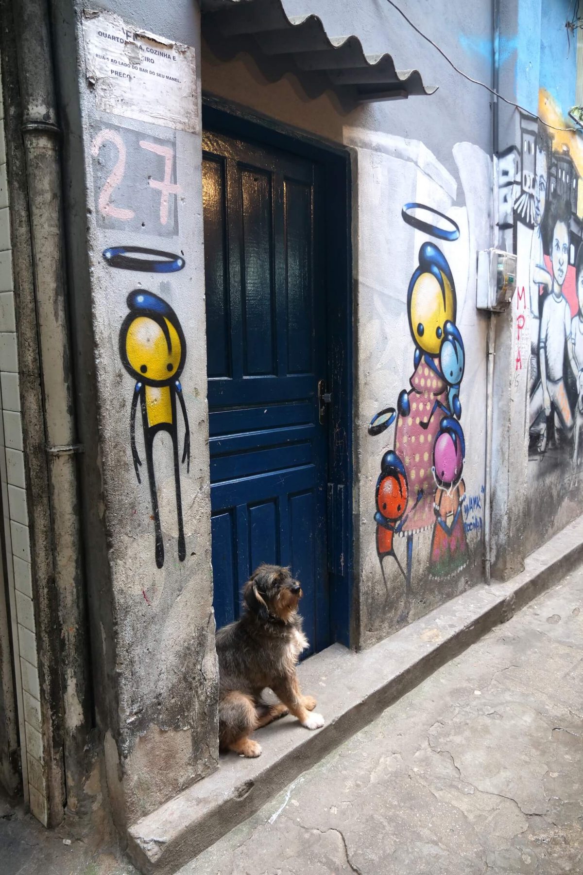 Dog on Street in Rocinha Favela in Rio