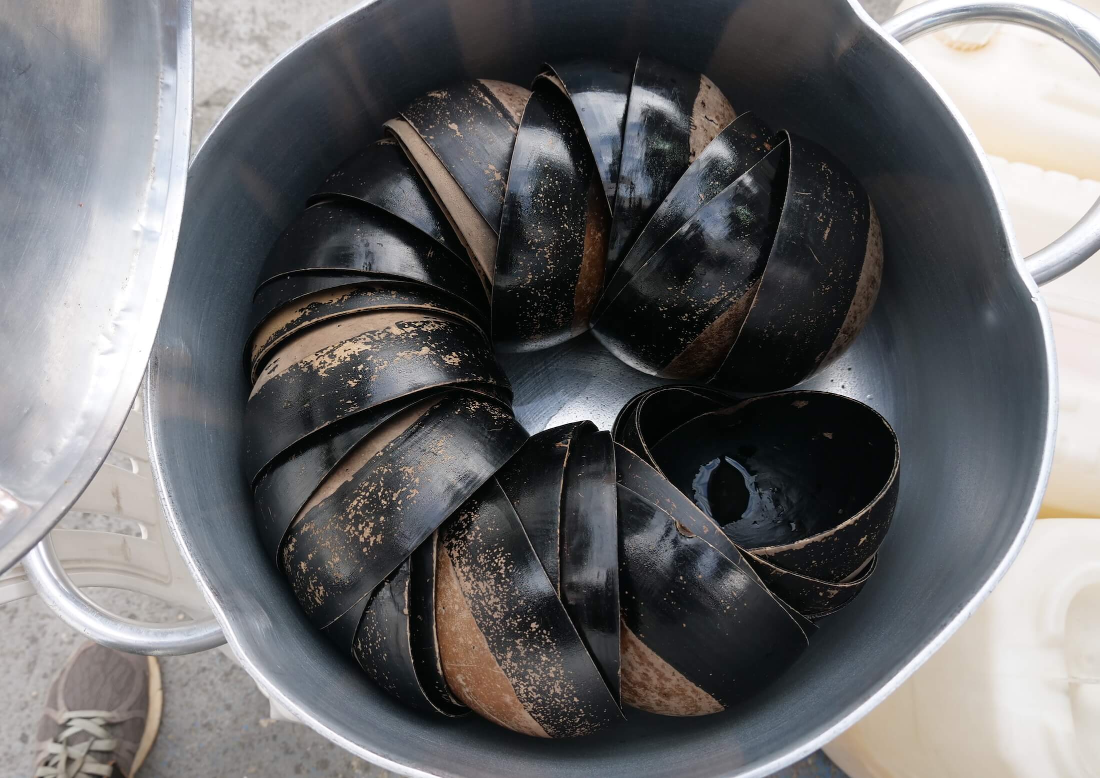 Traditionally serving this in a gourd bowl, this is the way that locals eat Tacacá