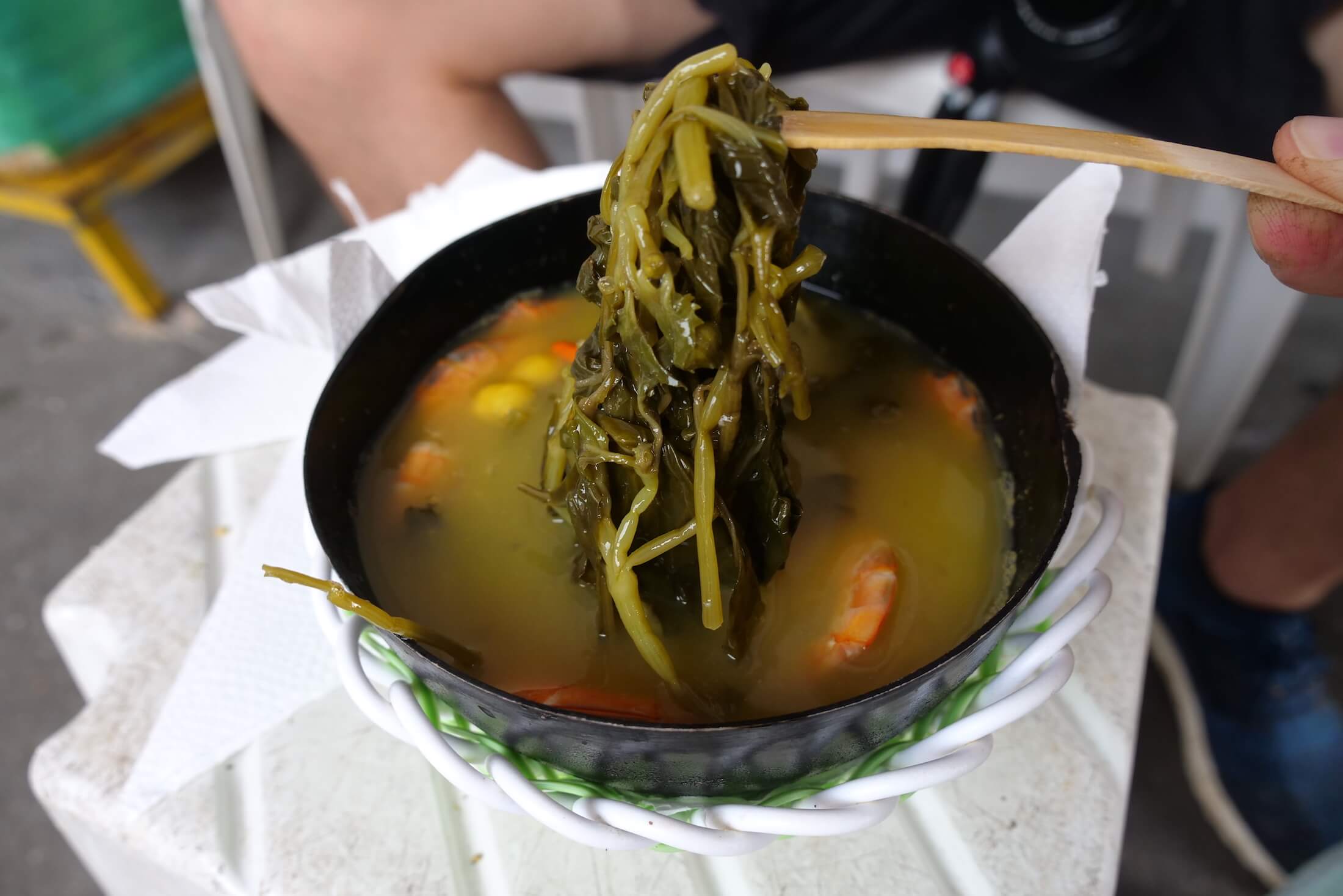 Tacacá Soup - Mouth Numbing Jambu and Manioc Stew (at Tacacá da Diva)