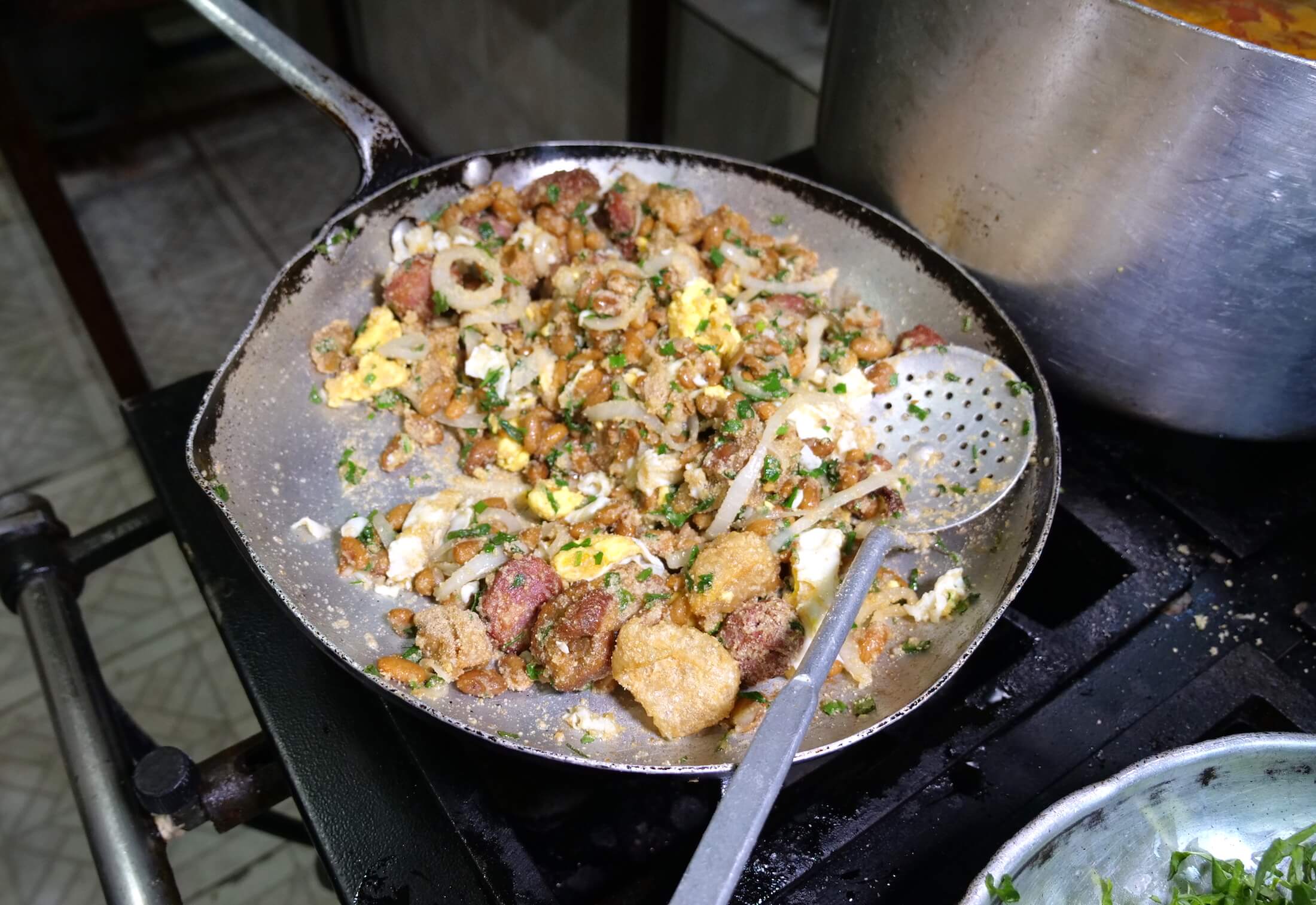 Amazing smells coming from the kitchen at Bar Do Careca