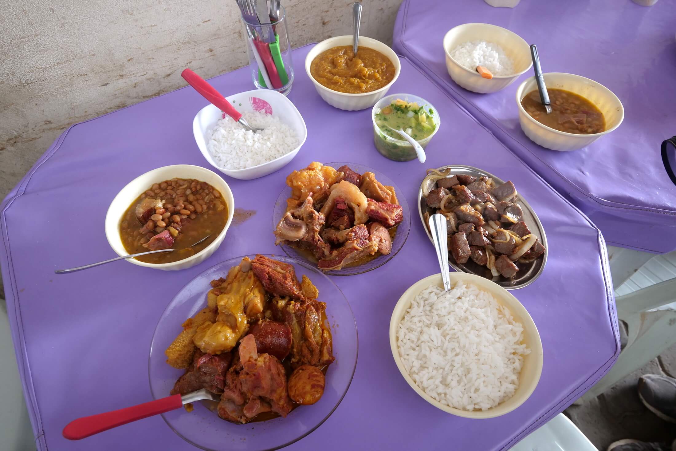 Amazing local breakfast at this restaurant in the Sao Joaquim market