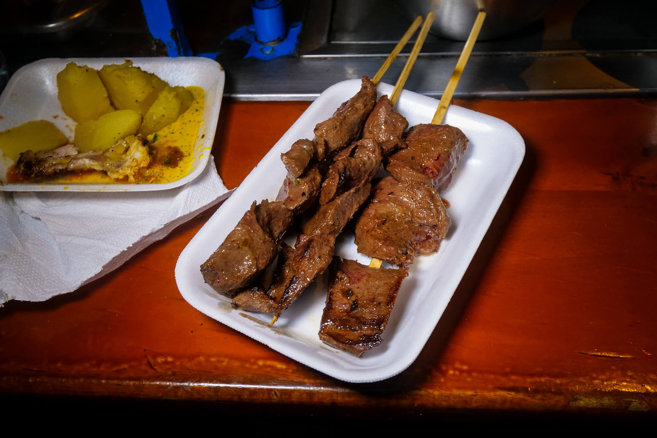 delicious bites of beef in Anticuchos.