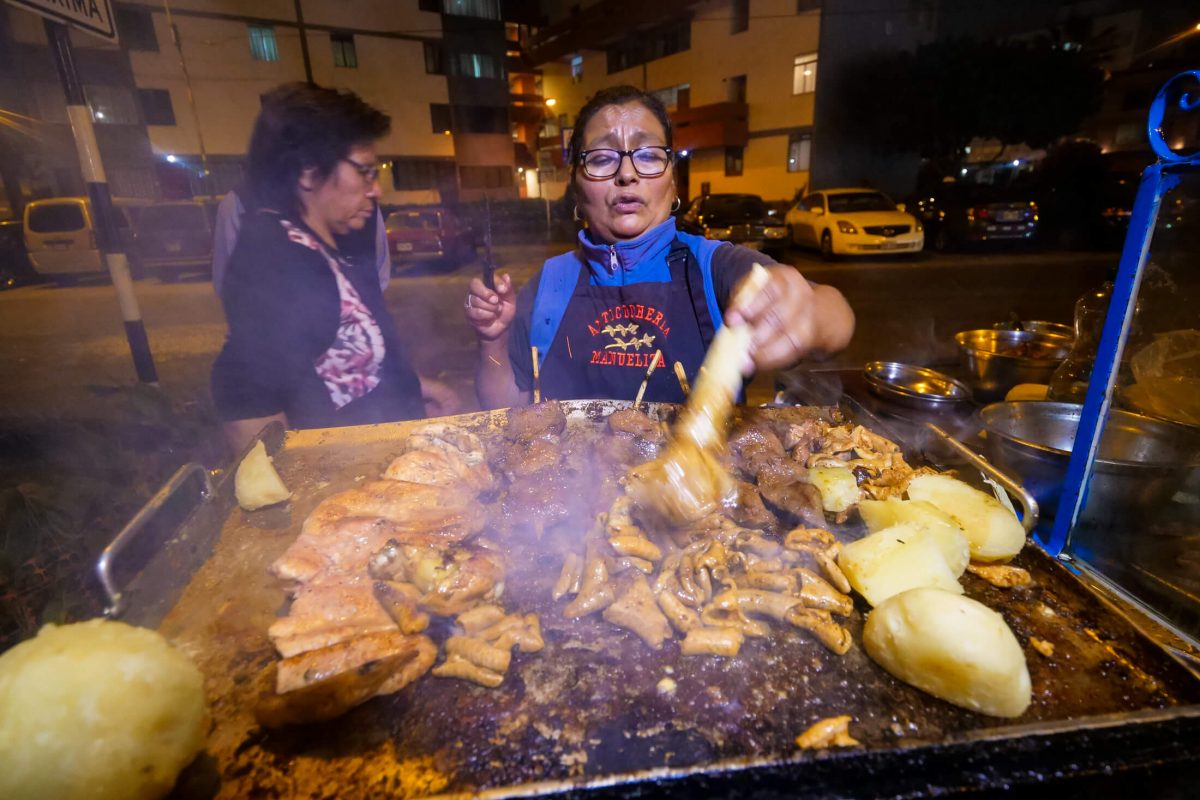 'Anticuchos' Best Street Food in Peru, with Local Legend - Doña Manuela