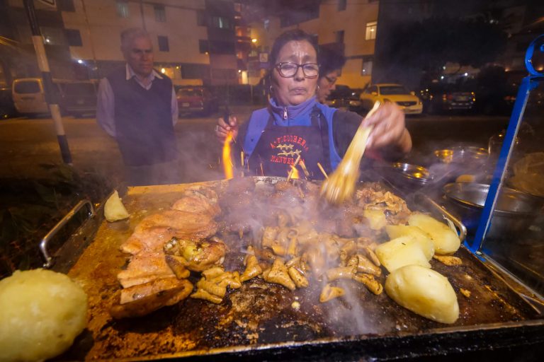 'Anticuchos' Best Street Food in Peru, with Local Legend - Doña Manuela
