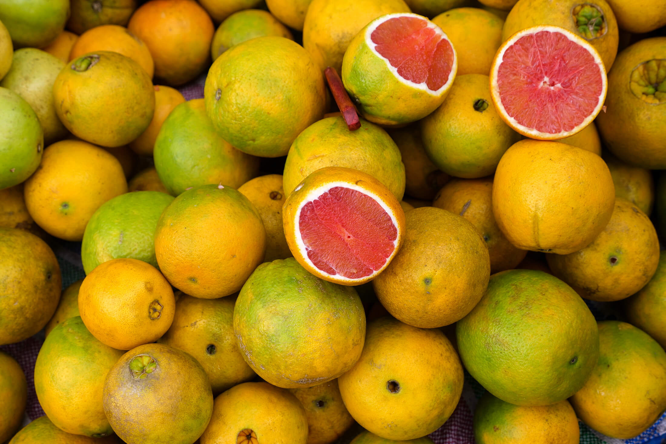 Market tables at San Pedro Market in Cusco are just overflowing with fruits from all over Peru.