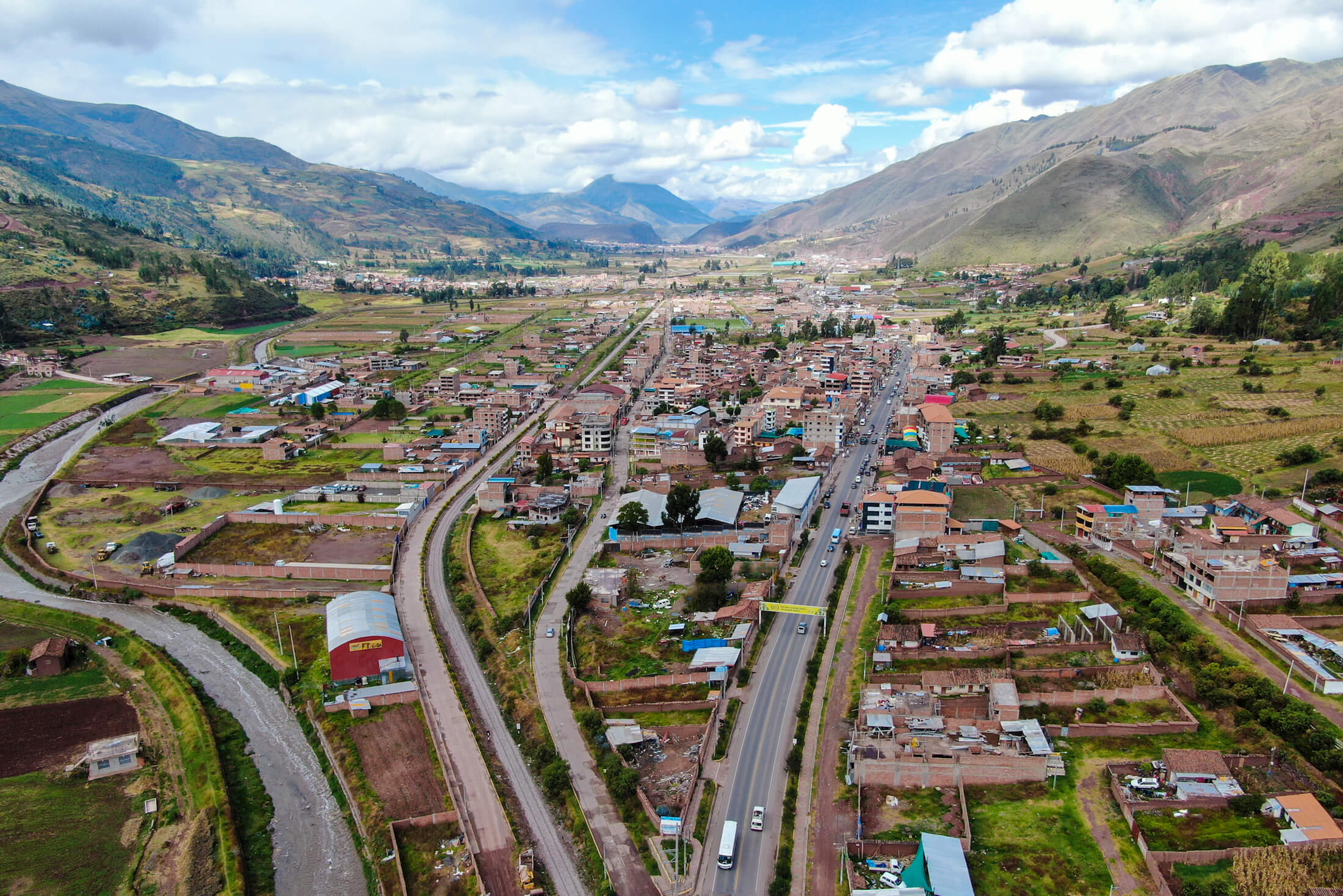 An aerial view of Tipón, about 25km from Cusco, Peru