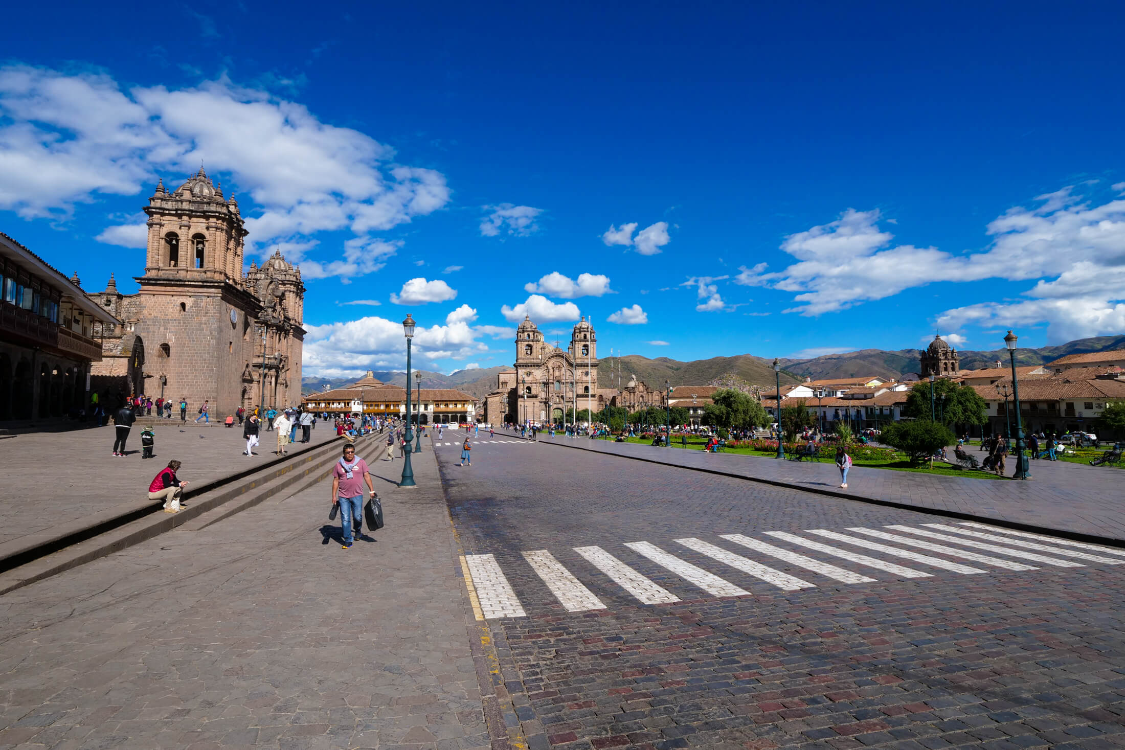 Plaza de Armas is a huge square in the Historic area of Cusco