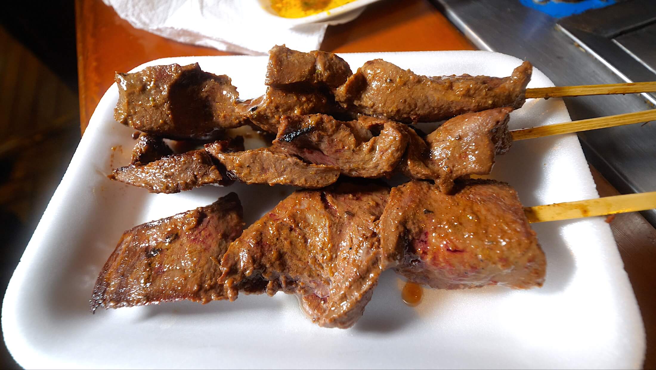 Anticuchos are Picture perfect local Lima street food.