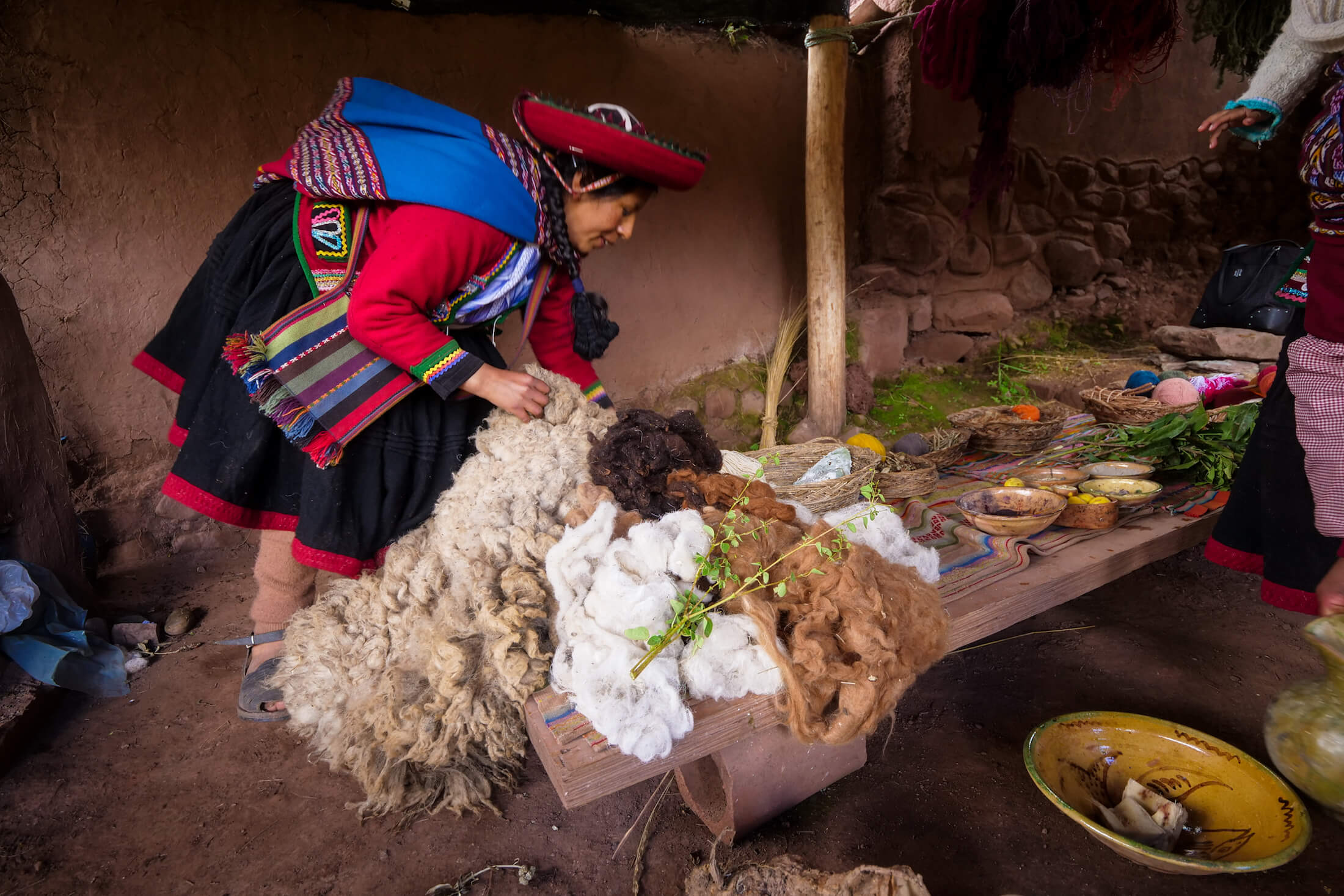 Incredible colors from entirely natural processes, making dyes with bark, cactus, fruits, its incredible